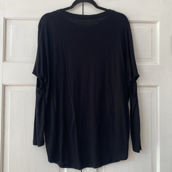 All Saints Serpine Wave Sweater Size XS Snake Elbow Cutout Edgy Jumper Thin Knit - Picture 9 of 9